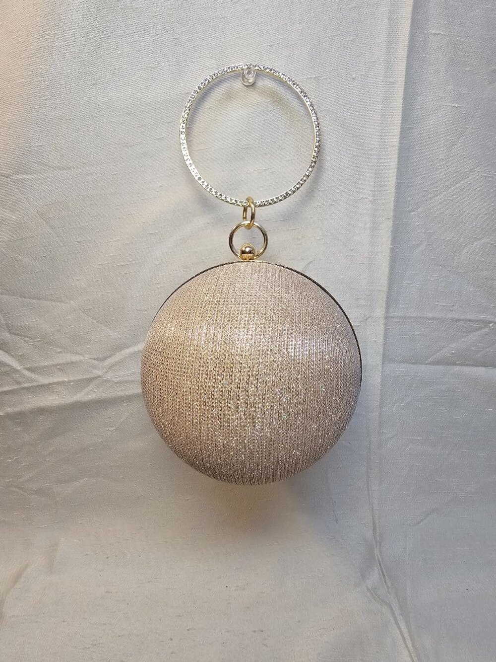 Elegant Champagne Gold Evening Clutch-New